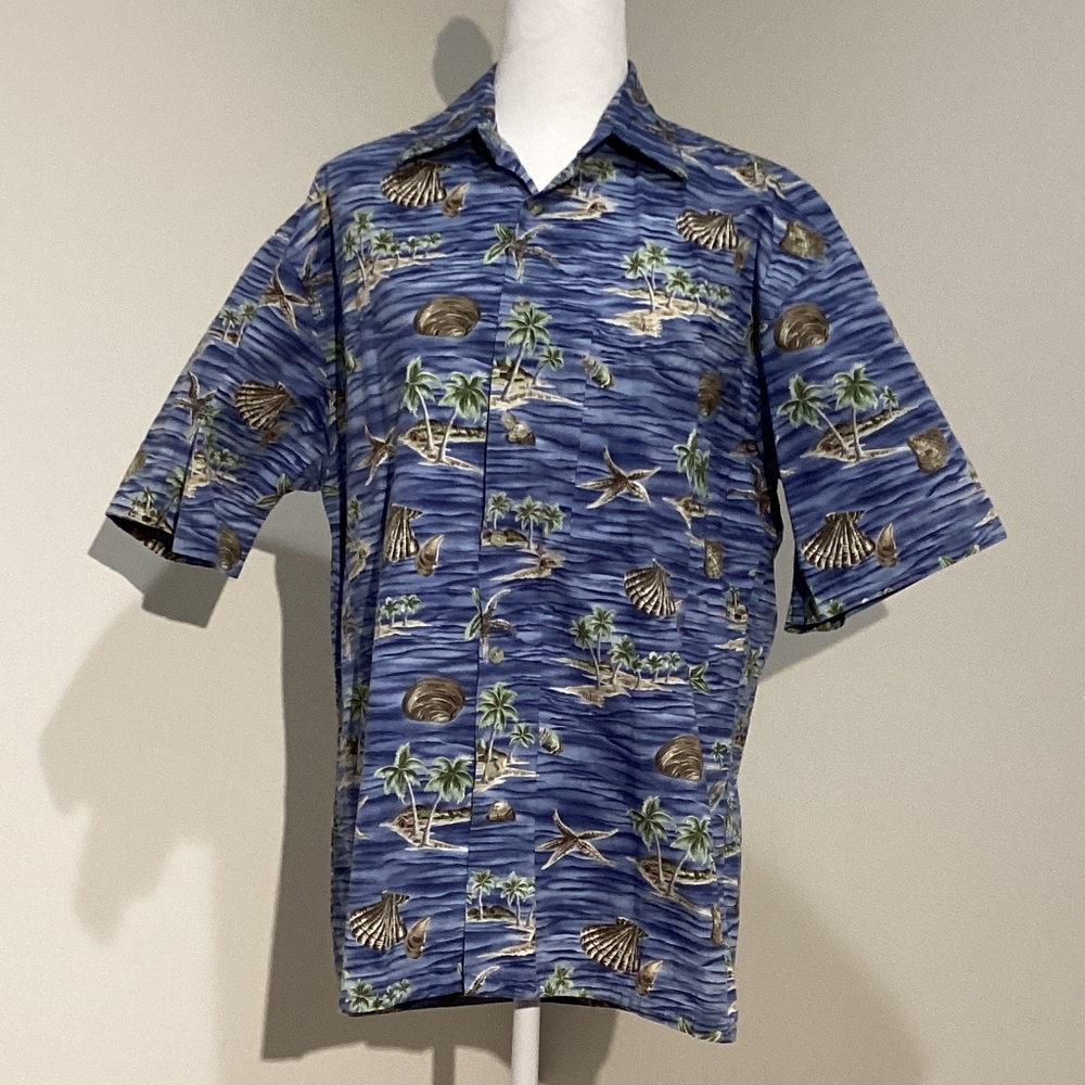 Back Bay Men's Hawaii Collared Button Down Shirt